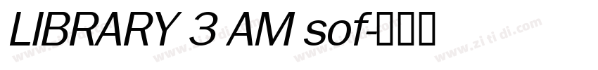 LIBRARY 3 AM sof字体转换